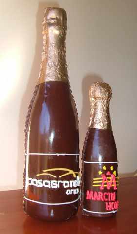 Botella de chocolate personalizada