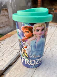 Vaso con tapa Frozen