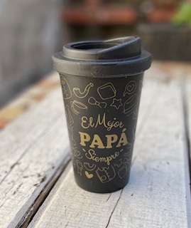 Vaso con tapa para Papá